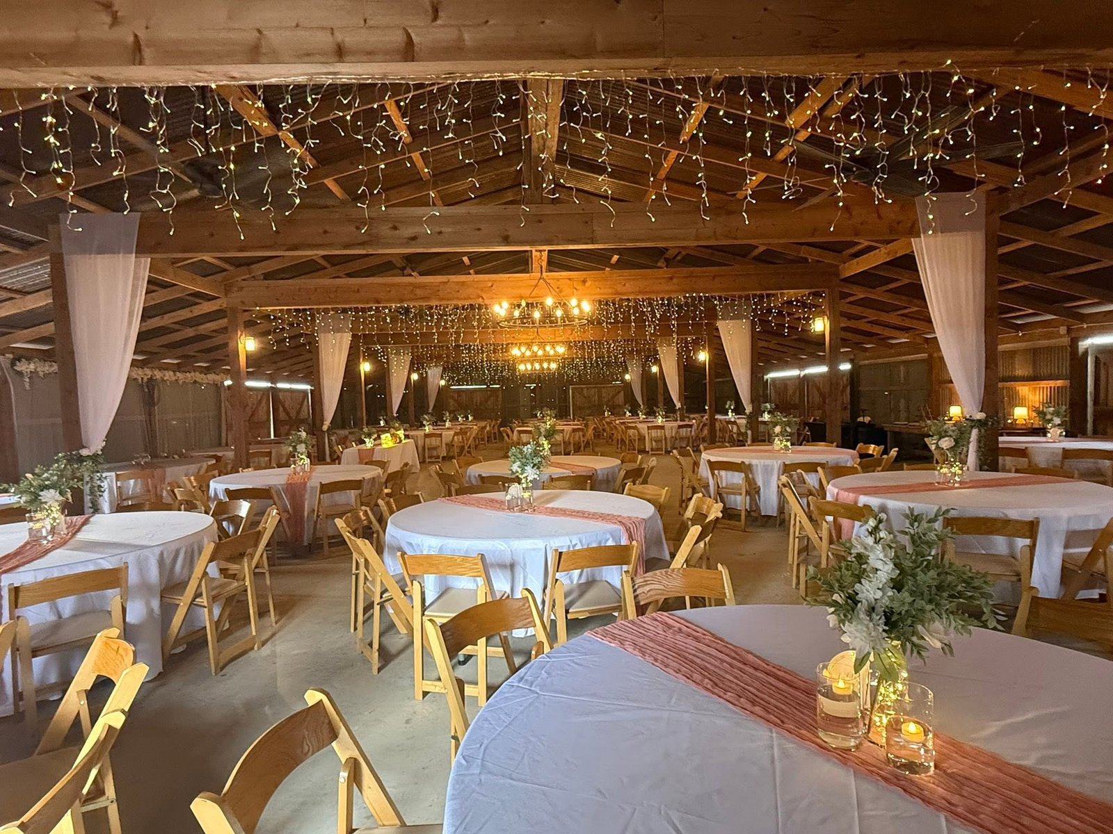 Rustic wedding reception venue